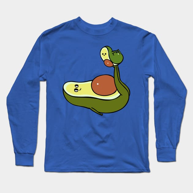 Acroyoga with Baby Avocado Long Sleeve T-Shirt by huebucket